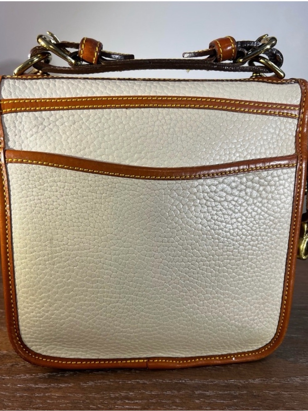 Vintage Dooney & Bourke AWL Square Carrier Crossbody Top Handle Bag USA British - Picture 3 of 16